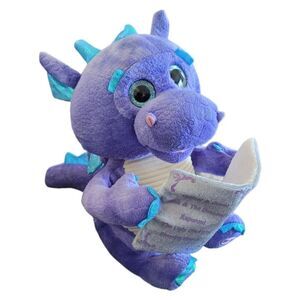 Cuddle Barn Talking Storyteller Dalton Dragon Stuffed Plush 11" Blinking Doll